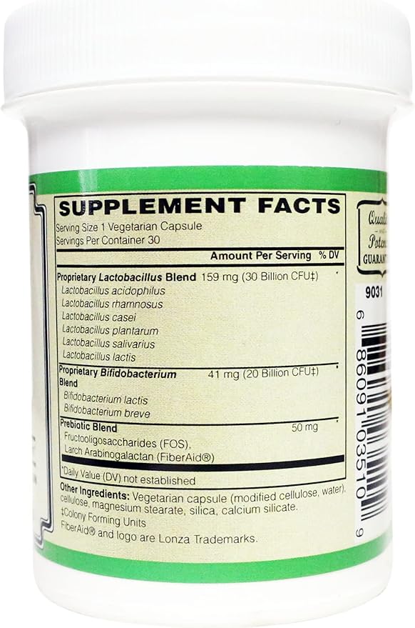 Men's 50 Billion Probiotic Formula (Proprietary Lactobacillus Bifidobacterium Blend) W/New Preservation Technology (30 Vcaps)