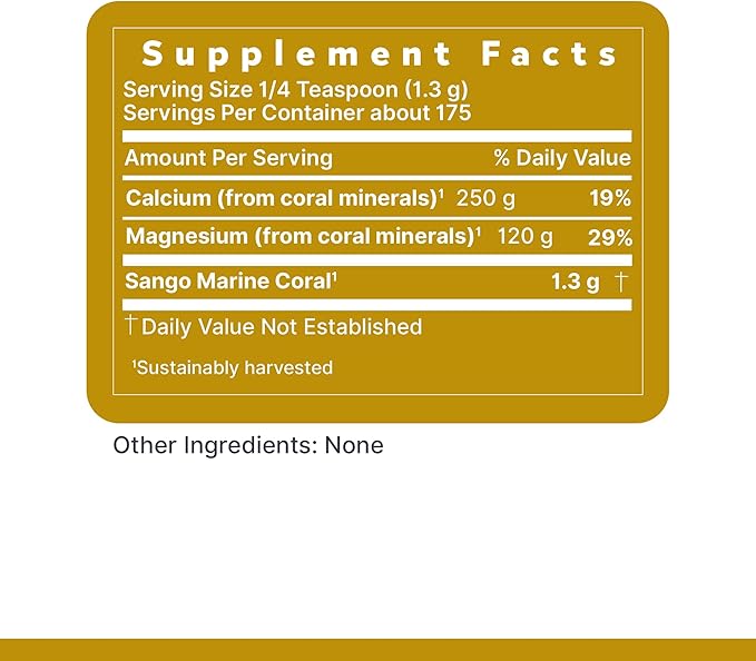 Premier Research Labs Calcium Magnesium Powder - Natural Coral Calcium Powder for Bone Health Mix with Water for Alkaline PH Balance - 8 oz