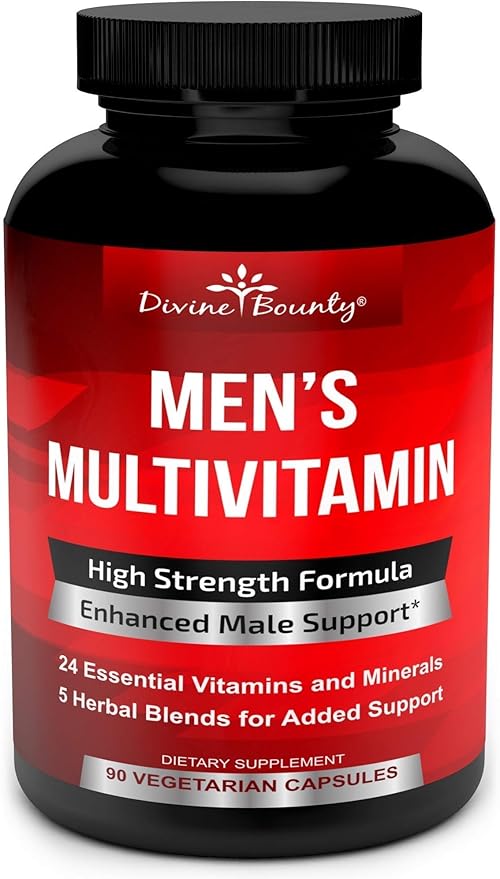 Divine Bounty Digestive Enzymes with Probiotics &amp Men's Multivitamin Bundle