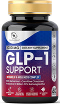 24-in-1 GLP-1 Supplement 1000 mg with Berberine L-Carnitine Ashwagandha | Metabolism Support for Satiety &amp Craving Control | Probiotics 10 Billion CFU for Gut Health &amp Healthy Energy – 60 Ca