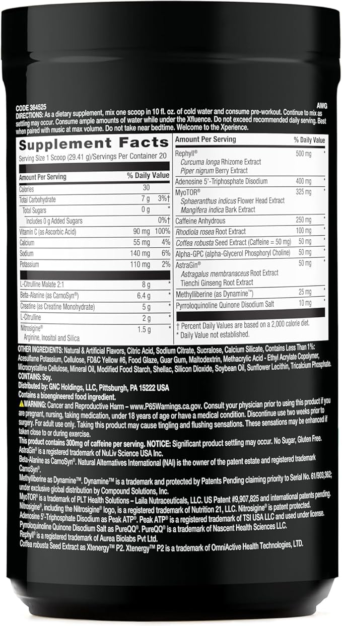 BEYOND RAW Concept X Clinically Dosed Pre-Workout Powder Contains Caffeine L-Citrulline Creatine and Beta-Alanine Orange Mango 20 Servings