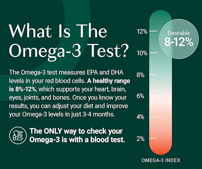ALGAECAL Free Omega-3 Home Test Kit: Easy At-Home Testing with Lab-Verified Results Triple Power: 1200mg EPA &amp DHA Omega-3s Fish Oil Supplement Mango Flavor Burp-Less Sugar-Free