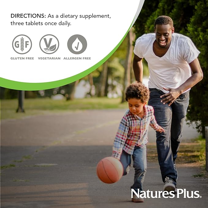 NaturesPlus Source of Life Prenatal - 90 Tablets - Multivitamin &amp Mineral Supplement with Iron - Nutritional Support for Pregnancy - Gluten Free Vegetarian - 45 Servings