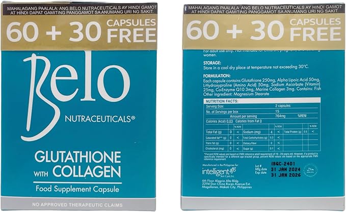 Belo Nutaceuticals Glutathione + Collagen