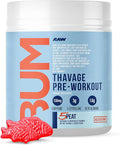 RAW Pre Workout Powder Thavage (5 Peat Red Gummy) - Chris Bumstead Sports Nutrition Supplement for Men &amp Women - Cbum Pre Workout for Working Out Hydration Mental Focus &amp Energy - 40 Servi