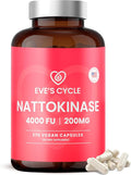Eve's Cycle Nattokinase Supplement 4000 FU - 270 Vegan Natto Capsules - Premium Japanese Enzyme Natural Blood Thinner Organic No Stearates Non-GMO Made in USA