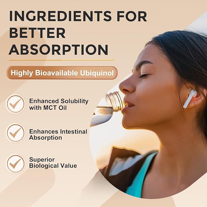 ZEBORA Ubiquinol CoQ10 300mg Softgels 4-in-1 Powerful Antioxidant for Heart and Vascular Health Essential for Energy Production Max Absorption Active Form of CoQ10 120 Softgels