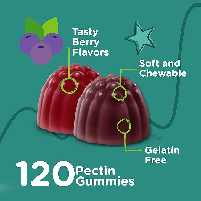 Viteey Probiotic Gummies for Kids Plus Prebiotics Fiber - 2 Billion CFUs - Digestive HealthGut Health Constipation Relief for Kids Support - Vegan Gelatin Free - Chewable Probiotic Berry Flavored