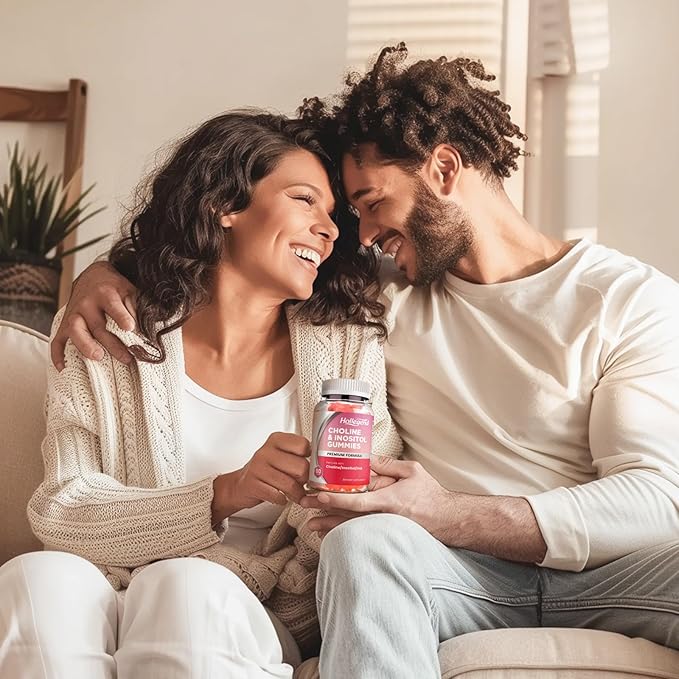 Prenatal Choline Inositol Gummies Chewable Choline Supplement with DHA Prenatal Vitamin for Women &amp Kids Support Nervous System Immune &amp Brain Health Vegan Strawberry Flavor Sugar Free