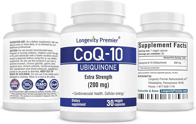 [BP Value Pack] Longevity Blood Pressure Formula 150 caps x 3 Bottles with 1 Free Bottle of CoQ10 [30 Veggie caps]
