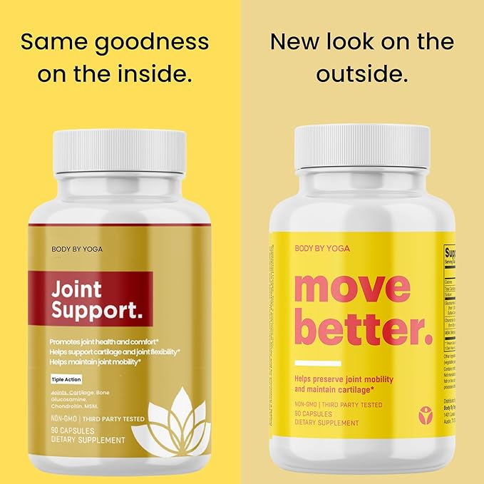 Move Better - Natural Joint Supplements For Women and Men | Supports Mobility Cartilage Repair and Joint Health | Fast Acting MSM Chondroitin &amp Glucosamine Joint and Knee Supplements | 90 Capsul