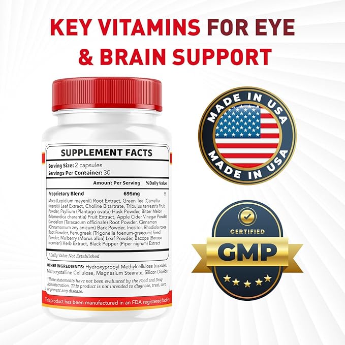 (3 Pack) Vismax Revive - Official VisMax Revive Support Eye Health &amp Vision Natural Premium Advanced Formula VisMaxRevive Supplement Pills Multivitamin for Overall Wellness 180 Capsules for 3 Mo