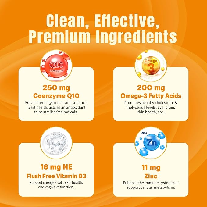 NEVISS Sugar Free CoQ10-250mg Filled Gummies + 5 Types of Magnesium 400mg Sugar Free Magnesium Filled Gummies for Adults 60 Counts
