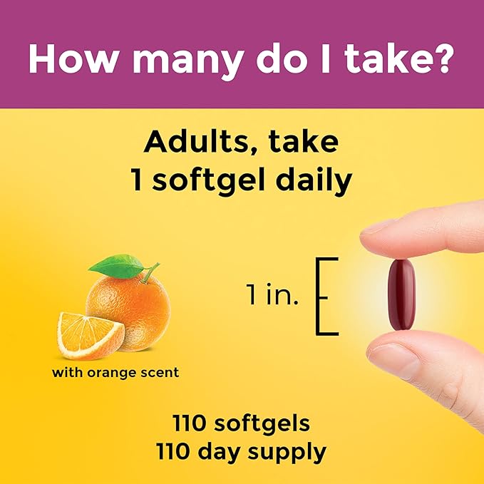 Nature Made Prenatal Vitamins for Women with Folic Acid + DHA Prenatal Vitamin and Mineral Supplement for Daily Nutritional Support 110 Softgels 110 Day Supply