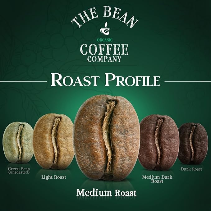 The Bean Organic Coffee Company Caramel Medium Roast Whole Bean Coffee 16-Ounce Bag