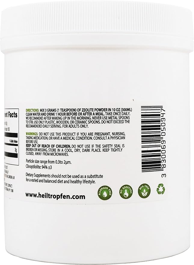 Heiltropfen Bundle/Set | Zeolite Powder 1 Pound 3X Activated + Digestive Probiotic/Prebiotic