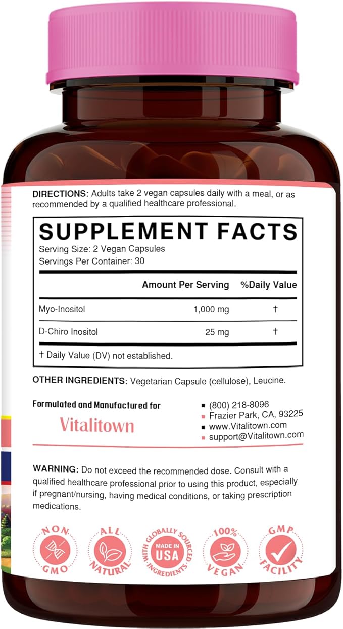 Vitalitown Women's Complete Health Bundle - Probiotics 120 Billion CFUs 30 Strains + Cranberry + Myo-Inositol &amp D-Chiro Gut Health Vaginal Health &amp Hormone Balance Support Vegan
