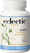 Eclectic Herb - Premium Raw Freeze-Dried Oats Capsules | Milky Green Oats Avena Sativa | Nervous System Support | Natural Dietary Supplement | Organic Vegan Non-GMO (90 CT | 375 mg)