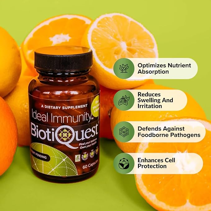 BiotiQuest Ideal Immunity Probiotics to Balance Your Gut and Build Immune System Resilience 12 Billion CFU Non-GMO and Gluten Free 60 Capsules
