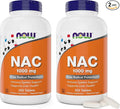 NOW Foods NAC 1000 mg 250 Tablets (Pack of 2) N-Acetyl-Cysteine Supplement 1000mg (1 gram) per Tablet - Vegetarian Non-GMO