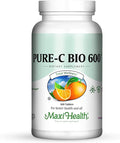 Vitamin C Complex 600 mg Supplement – Recommended Daily Dose Vitamin C Tablets with Lemon Bioflavonoids Calcium &amp Phosphorus – Immune Health Support – Pure-C Bio 600 Non-GMO VIT C Vegan 180 Tabl