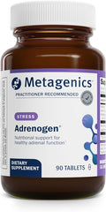 Metagenics Adrenogen - Adrenal Health with Raw Adrenal Concentrate B Vitamins &amp PABA Supplement - Supports Hormone Balance Energy &amp Nervous System Function* - Non-GMO Gluten-Free - 90 Table