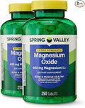 Magnesium 400mg – 250 Tablets High Potency Magnesium Supplement Daily Magnesium Tablets for Bone Nerve Muscle and Heart Support (Pack of 2)