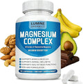 1PCSLumine Organics Magnesium Complex Supplement 1000mg - Advanced 8-in-1 Magnesium Blend - Glycinate Citrate Malate Taurate etc.– High Absorption Formula – Non-GMO 90 Capsules (1B)