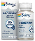 SOLARAY Mycrobiome Probiotic Colon Formula Vegan Digestive Function Colon Health and Immune System Support 50 Billion CFU 18 Strains Prebiotic Inulin 60-Day Guarantee 30 Servings 30 VegCaps