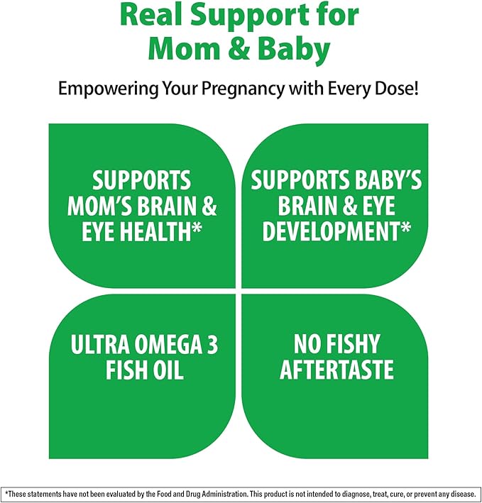 Rainbow Light Prenatal DHA Vitamins for Women | 180 Softgels | Ultra Omega 3 Fish Oil (EPA &amp DHA) | Supports Brain &amp Eye Health for Mom and Baby | for Pregnancy &amp Nursing