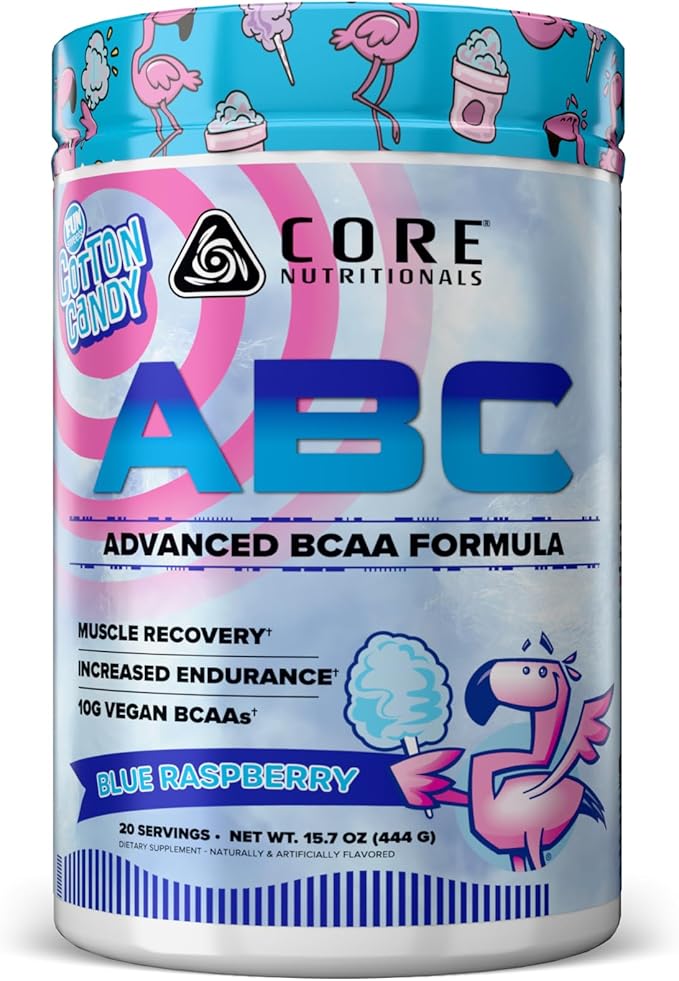 Core Nutritionals ABC Advanced BCAA Supplement | Amino Acid Recovery Blend | with Glutamine Beta Alanine Citrulline Malate | 20 Servings (Blue Raspberry)