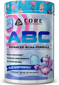 Core Nutritionals ABC Advanced BCAA Supplement | Amino Acid Recovery Blend | with Glutamine Beta Alanine Citrulline Malate | 20 Servings (Blue Raspberry)