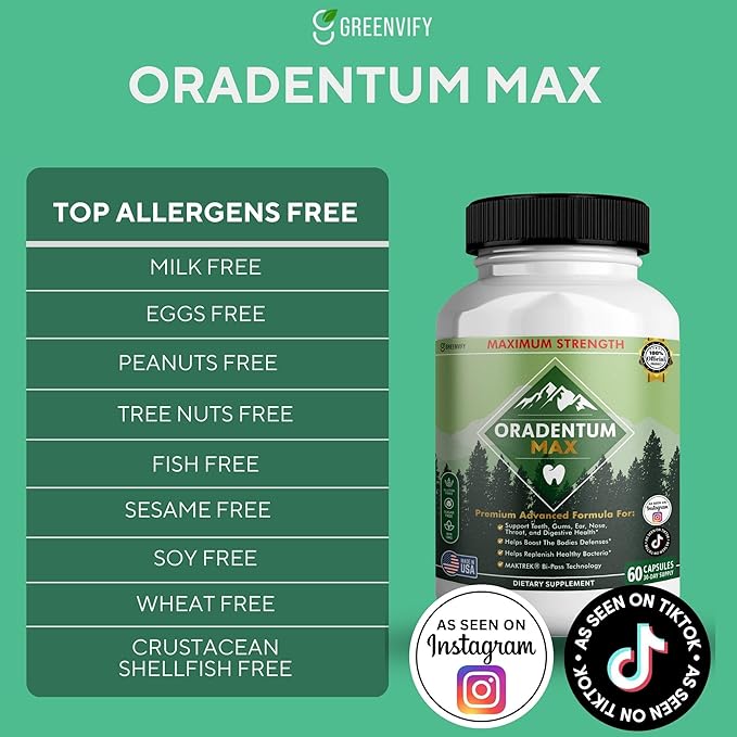 Oradentum Max Probiotic Supplement 40 Billion CFU 60 Capsules 30 Day Supply (5)