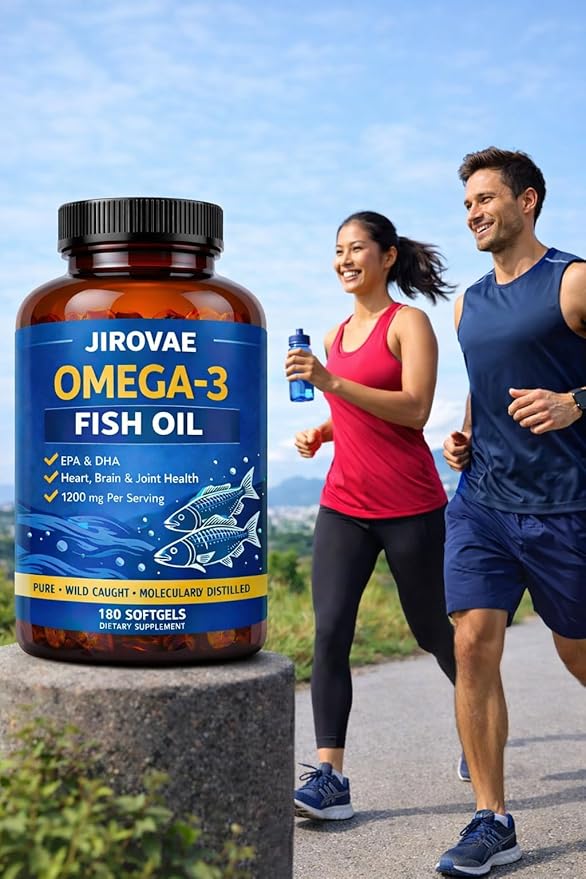 Omega-3 Fish Oil 1200 mg with 360 mg Omega-3 per Serving Rapid Release Softgels EPA &amp DHA Unflavored 180 Count