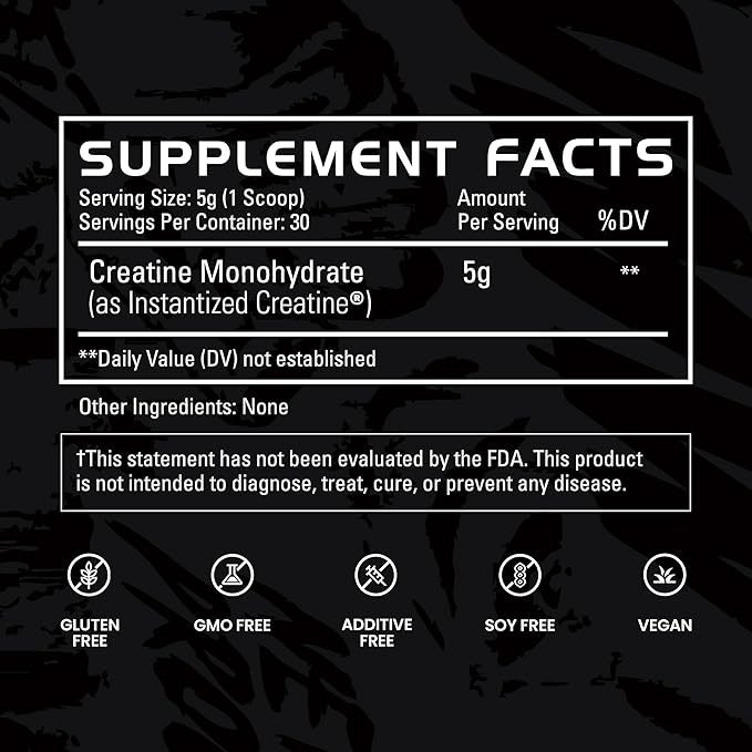 Gains in Bulk Instantized Creatine Monohydrate for Men &amp Women Soluble Creatine Powder Supports Muscle Building Strength and Performance Bodybuilding Supplements Unflavored 30 Servings