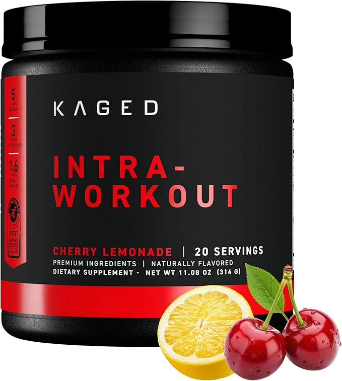 Kaged Intra-Workout Powder | Cherry Limeade | BCAAs L-Citrulline &amp Beta-Alanine for Endurance