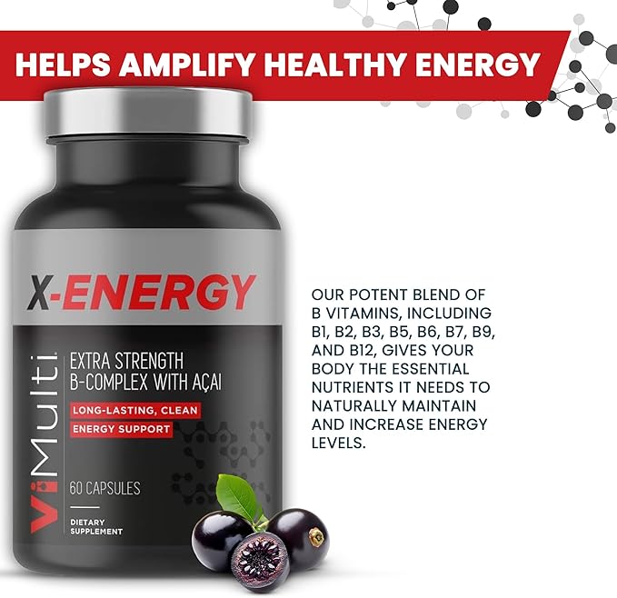 vimulti Ultimate Wellness Bundle: Anti-Aging Supplement Pills &amp Energy Supplements for Men and Women Natural Amino Acids &amp B Complex Multi Blend with Acai for Energy Immune Health 60 Capsul