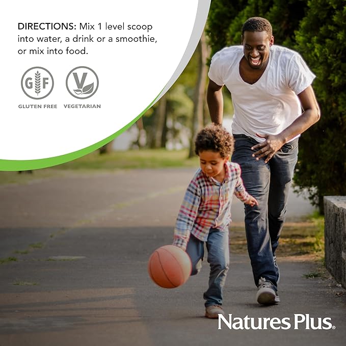 NaturesPlus GI Natural Total Digestive Wellness - 0.38 lbs Powder - Fast-Acting Drink Mix with Probiotics Prebiotics L-Glutamine &amp Enzymes - Vegetarian Gluten Free - 30 Servings