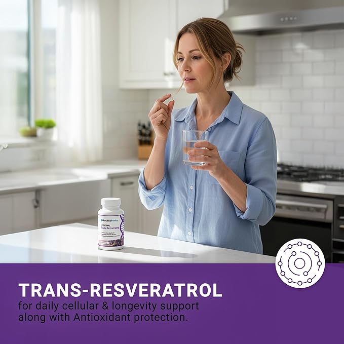 Liposomal Trans Resveratrol 500mg 60 Vegan Capsules to Support Cellular Health Antioxidant Activity &amp Overall Wellness - Non-GMO Trans Resveratrol Supplement for Daily Vitality