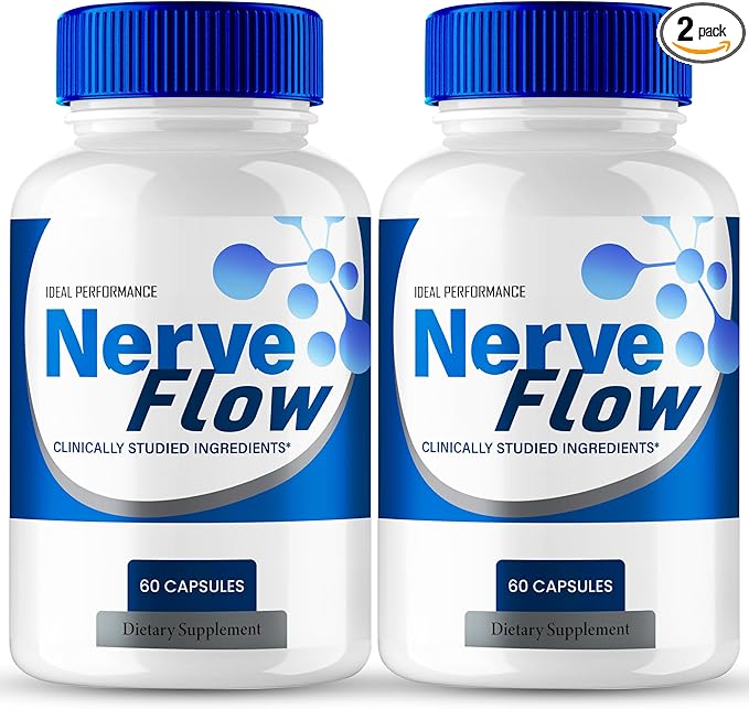 Nerve Flow for Neuropathy Supplements Nerve Flow Capsules Advanced Nerve Health Pills Extra Strength All Natural Healthy Circulation &amp Stable Levels Advanced NerveFlow Support Reviews (2 Pack)