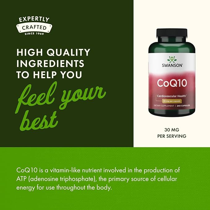 Swanson Coq10 30 Milligrams 240 Capsules