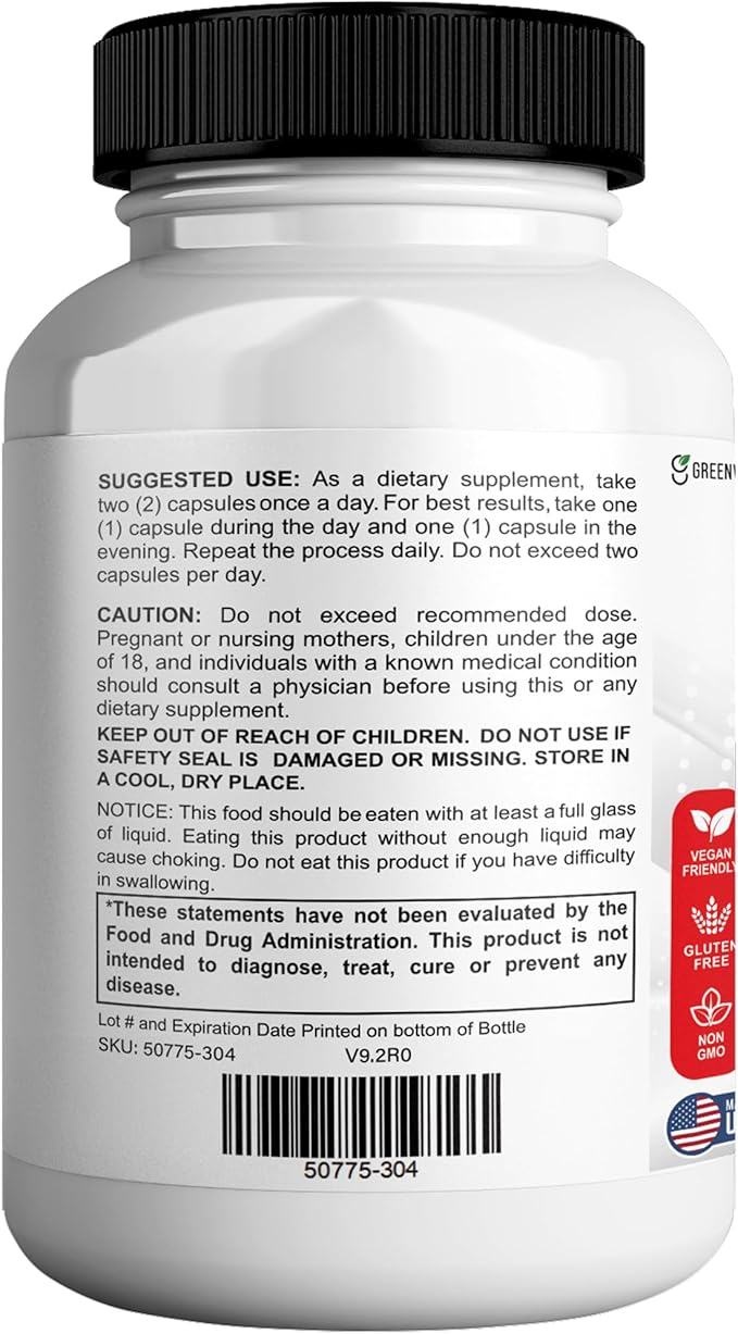 Fit Burn Max Natural Supplement 60 Capsules Vegan Gluten Free Non-GMO (5)