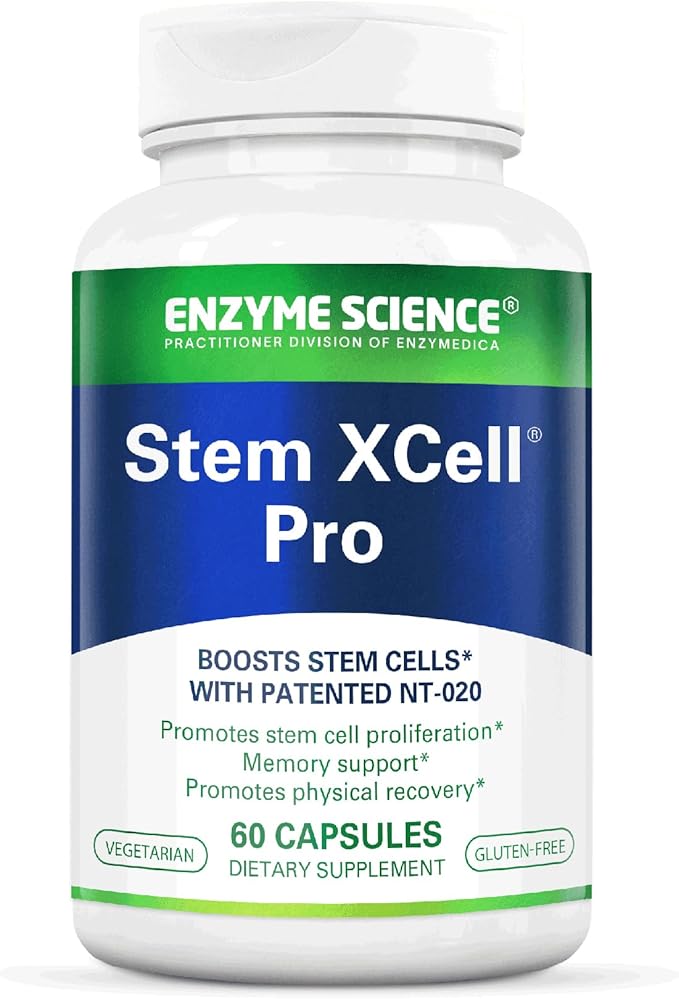 Enzyme Science Stem XCell Pro Antioxidant Support for Cellular &amp Immune Health Stem Cell Health Supplement 60 Capsules
