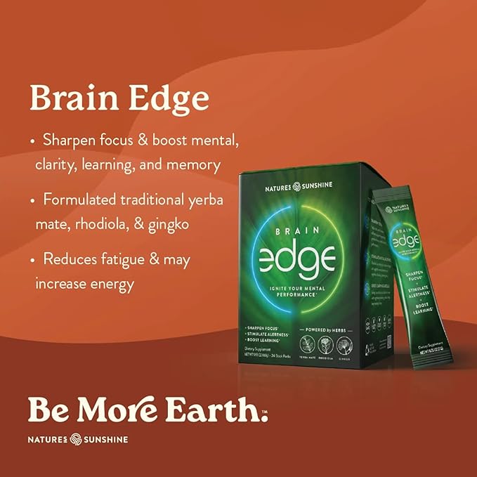 Nature's Sunshine Brain Edge 24 Stick Packs