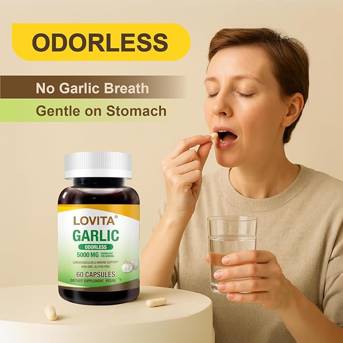 LOVITA 9-Piece Family Bundle - 4 Propolis Drops 3 Odorless Garlic &amp 2 Echinacea Comprehensive Herbal Wellness Kit (9 Pc)