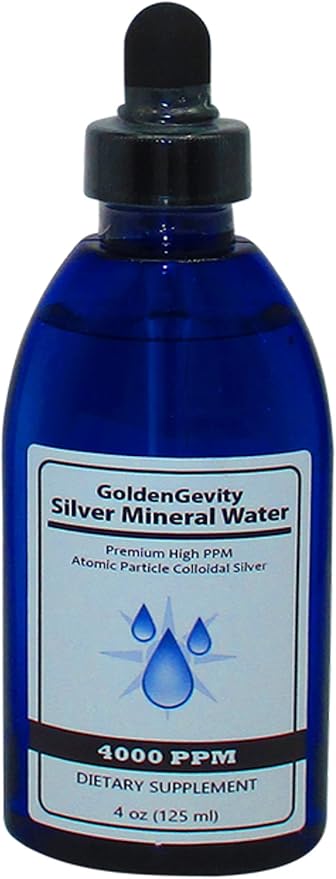 4000 PPM Bioactive Atomic Colloidal Silver 4 oz | Non-Toxic Non-GMO Trace Mineral Drops Immune Support Supplement