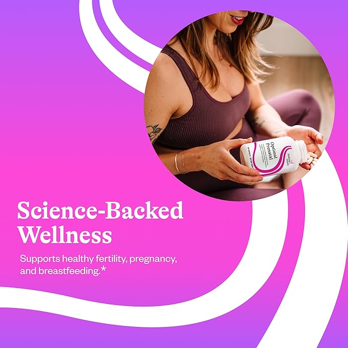 Seeking Health Optimal Prenatal - Supplement with Vitamin B12 L-Methylfolate &amp Choline - Vegetarian Supplement to Support Optimal Prenatal Health - 240 Capsules