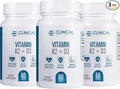 Clinical Effects Vitamin K2 + D3 - K2 + D3 Vitamin Supplement with Bioperine Black Pepper Extract and Calcium for Bone and Heart Health Support - 3 Pack - Max Absorption - Made in The USA