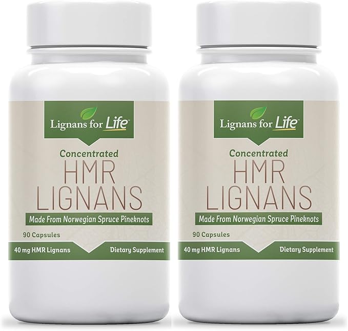 Lignans For Life HMR Lignans for Dogs 40mg - 90 Capsules Vitamin for Healthy Pet | Multivitamin | Wellness Supplement | 2-Pack