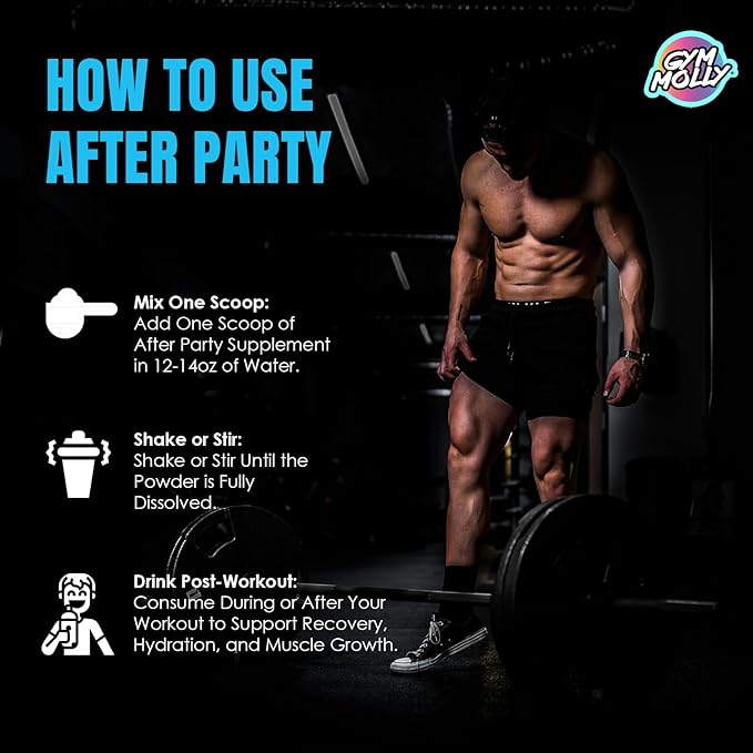Gym Molly After Party Vegan BCAA Powder Electrolyte Powder BCAA Amino Acids After Post Workout Recovery Drink Zero Carbs Zero Sugar 35 Calories Caffeine-Free (Strawberry Kiwi)